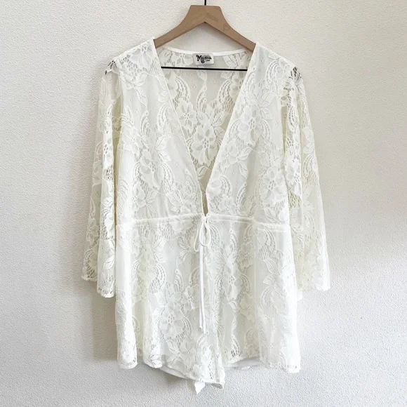 Show Me Your Mumu Lace Roxy Romper Size Large - Picture 3 of 8